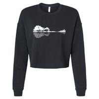 Guitar Lake Nature Wilderness Graphic Cropped Pullover Crew