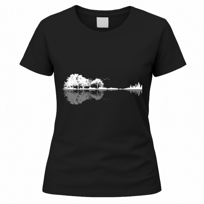 Guitar Lake Nature Wilderness Graphic Women's T-Shirt