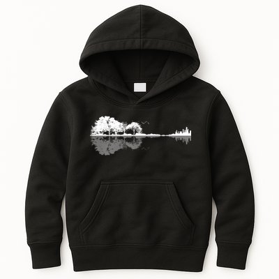 Guitar Lake Nature Wilderness Graphic Kids Hoodie