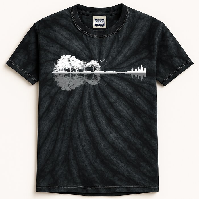 Guitar Lake Nature Wilderness Graphic Kids Tie-Dye T-Shirt