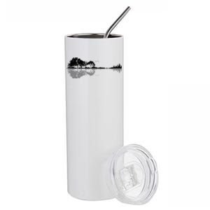 Guitar Lake Nature Wilderness Graphic Stainless Steel Tumbler