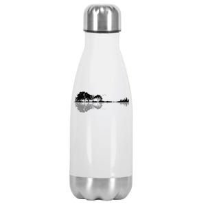 Guitar Lake Nature Wilderness Graphic Stainless Steel Insulated Water Bottle