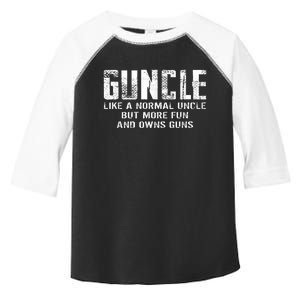 Guncle Like Normal Uncle More Fun Owns Guns Funny Toddler Fine Jersey T-Shirt