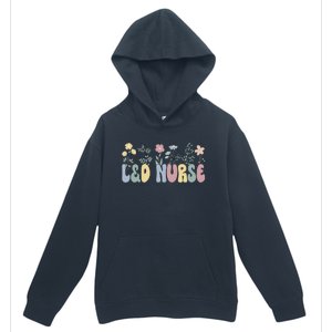 Groovy L&D Nurse Labor And Delivery Nurse Flowers Urban Pullover Hoodie