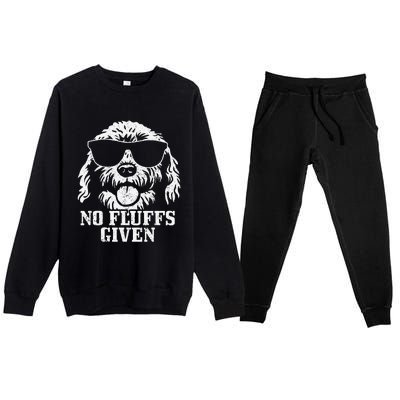 Goldendoodle Labradoodle No Fluffs The Dood Funny Doodle Dog Premium Crewneck Sweatsuit Set