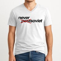 Gabrielius Landsbergis Never Post Soviet V-Neck T-Shirt
