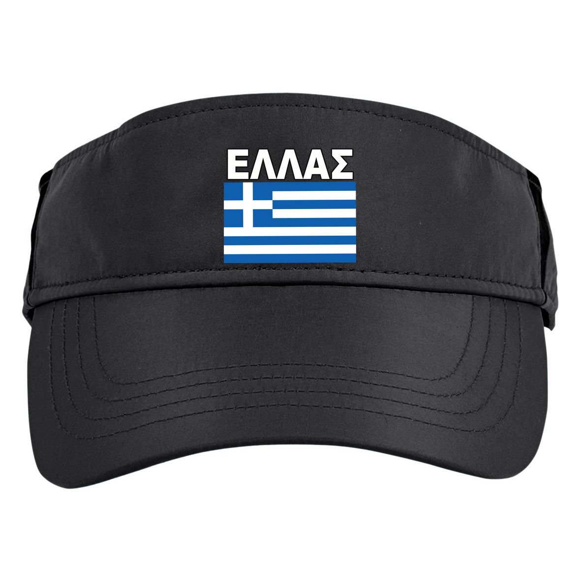 Greek Language National Flag Of Greece Adult Drive Performance Visor