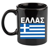Greek Language National Flag Of Greece 11oz C Handle Ceramic Mug