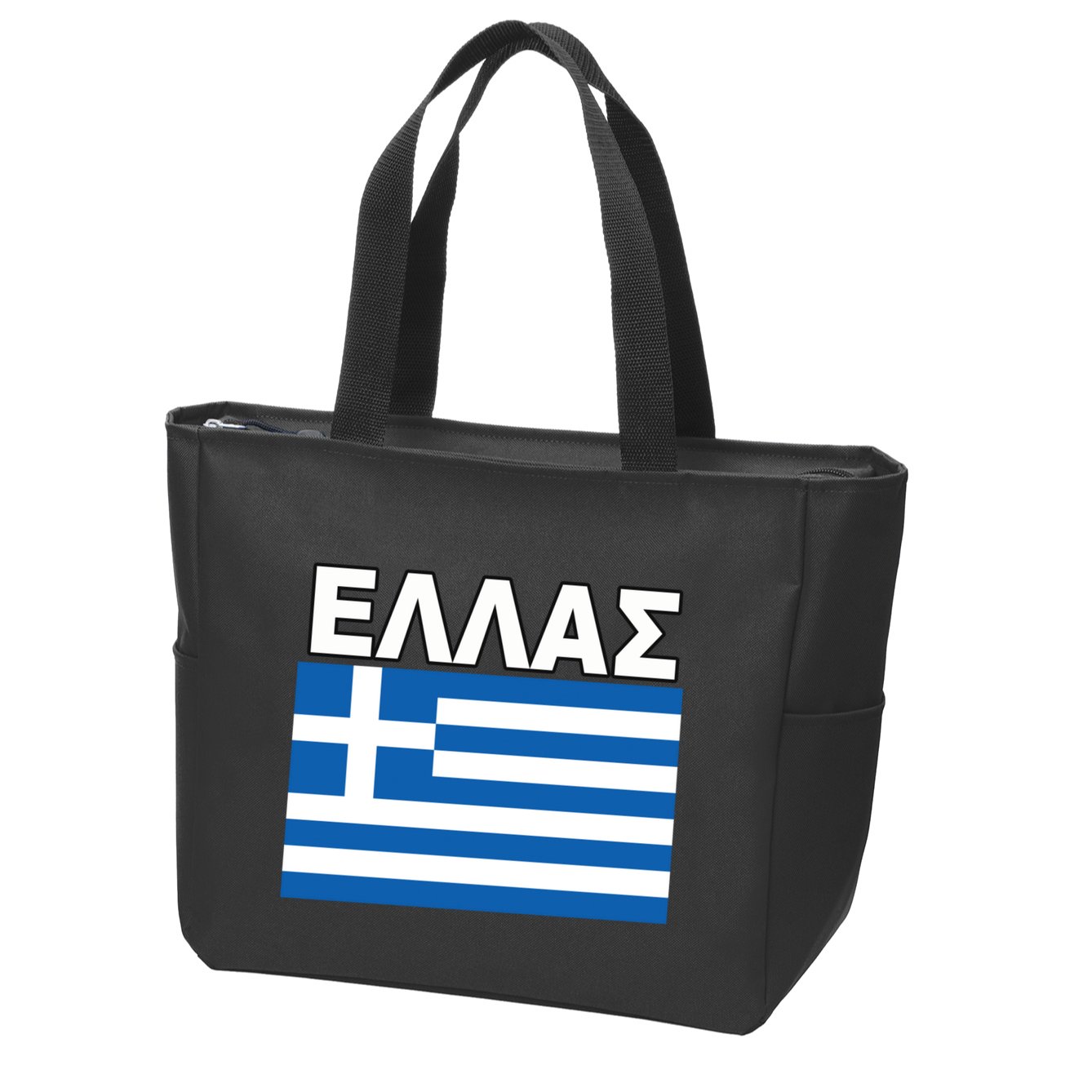 Greek Language National Flag Of Greece Zip Tote Bag