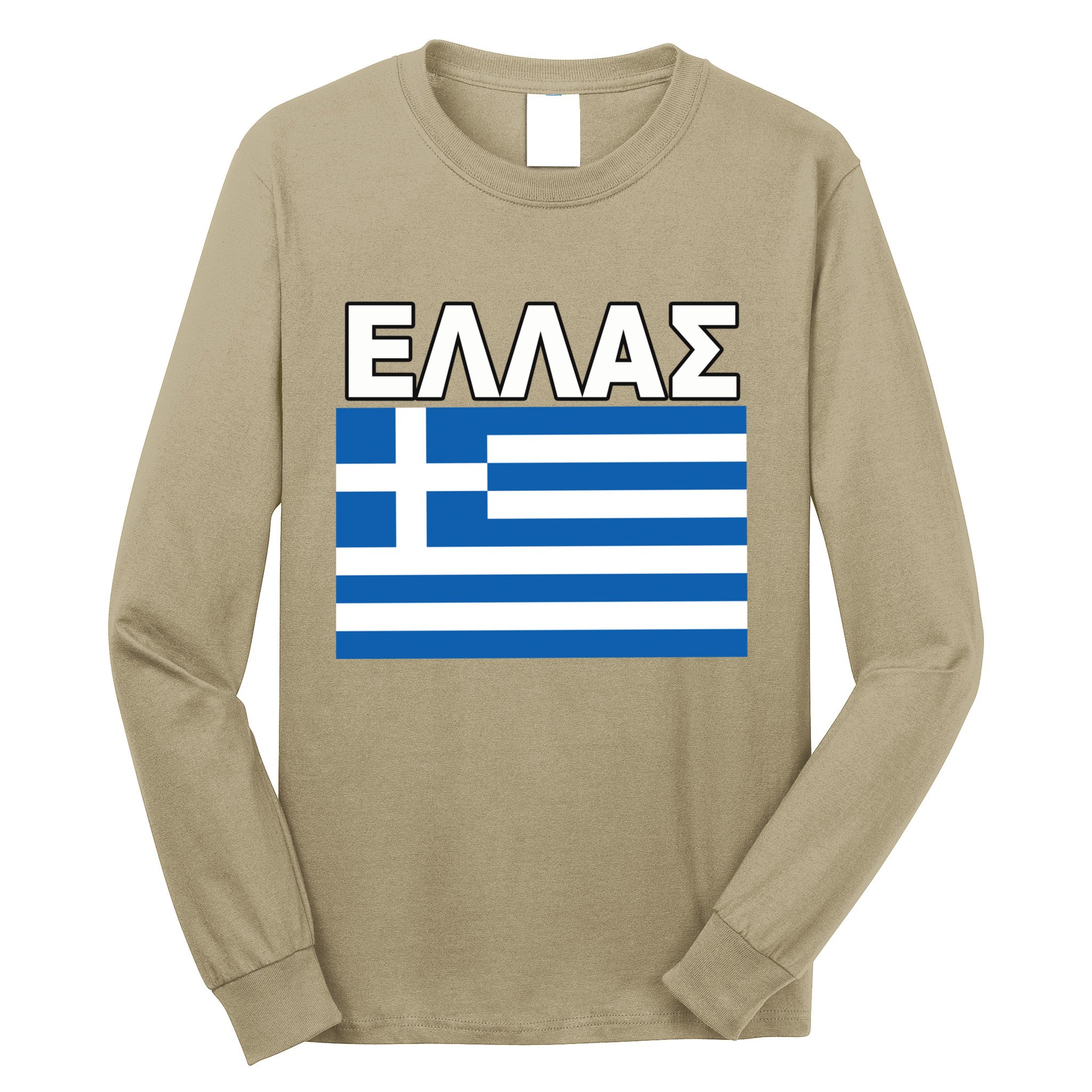 Greek Language National Flag Of Greece Long Sleeve Shirt