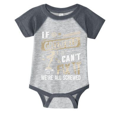 Greenfield Last Name If Greenfield CanT Fix It Infant Baby Jersey Bodysuit