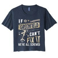 Greenfield Last Name If Greenfield CanT Fix It Women's Crop Top Tee