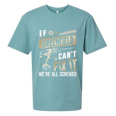 Greenfield Last Name If Greenfield CanT Fix It Sueded Cloud Jersey T-Shirt