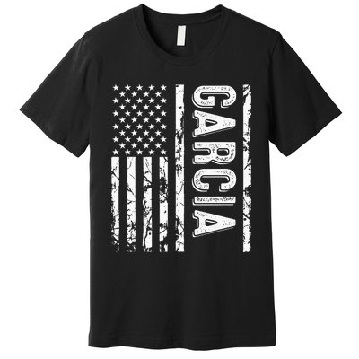 Garcia Last Name Funny Surname Team Garcia Family Reunion Premium T-Shirt