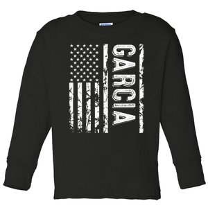 Garcia Last Name Funny Surname Team Garcia Family Reunion Toddler Long Sleeve Shirt