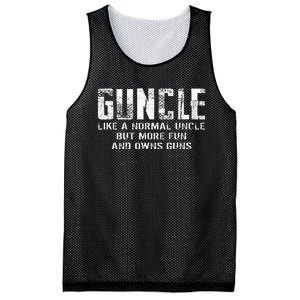 Guncle Like Normal Uncle More Fun Owns Guns Mesh Reversible Basketball Jersey Tank