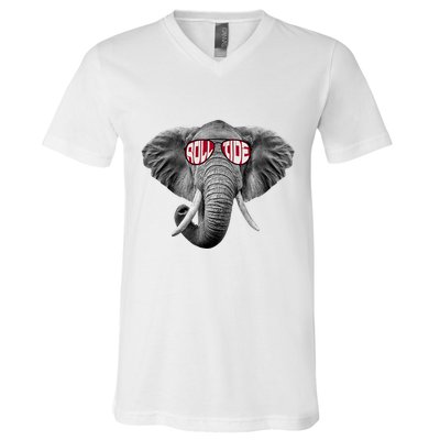 Graphic Last Name Roll Tide Alabama Retro Vintage Outfits Name Proud V-Neck T-Shirt