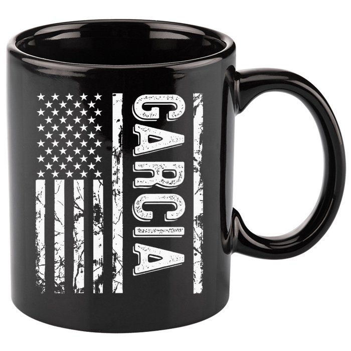 Garcia Last Name Funny Surname Team Garcia Family Reunion 11oz C Handle Ceramic Mug