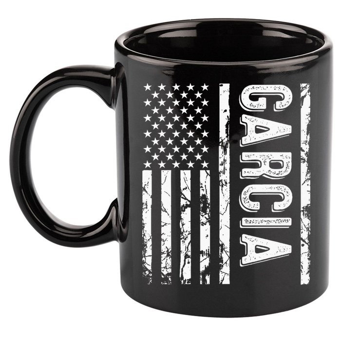 Garcia Last Name Funny Surname Team Garcia Family Reunion 11oz C Handle Ceramic Mug