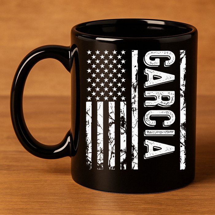Garcia Last Name Funny Surname Team Garcia Family Reunion 11oz C Handle Ceramic Mug