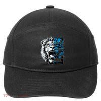 Graphic Lions Name Distressed Classic Lion Name Styles Funny Gift 7-Panel Snapback Hat