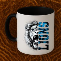 Graphic Lions Name Distressed Classic Lion Name Styles Funny Gift Mug