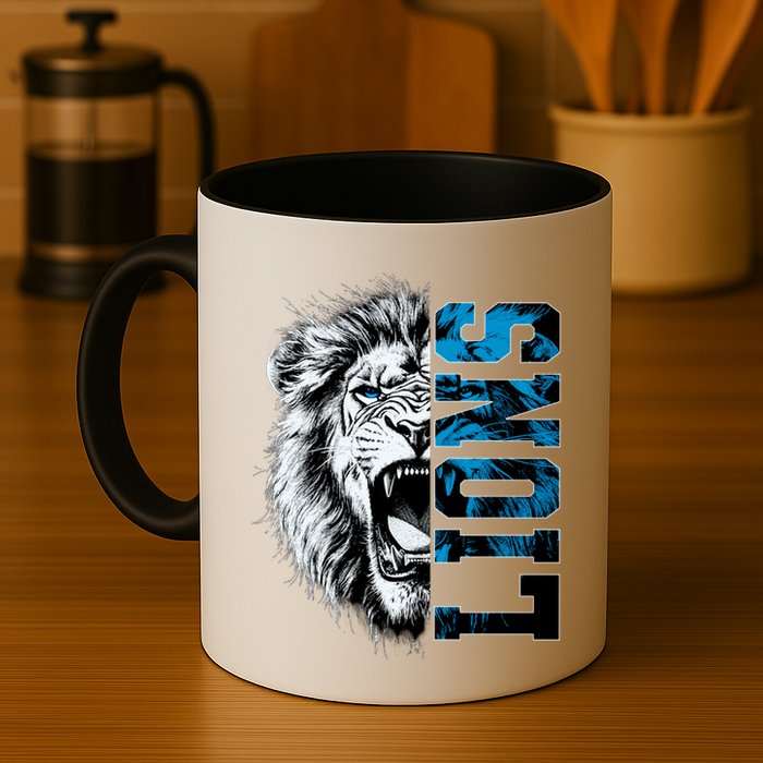 Graphic Lions Name Distressed Classic Lion Name Styles Funny Gift Mug