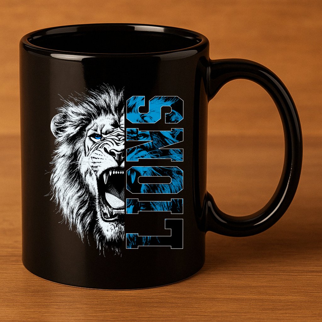 Graphic Lions Name Distressed Classic Lion Name Styles Funny Gift 11oz C Handle Ceramic Mug
