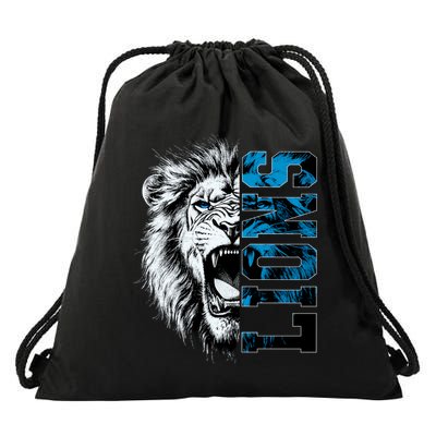 Graphic Lions Name Distressed Classic Lion Name Styles Funny Gift Drawstring Bag