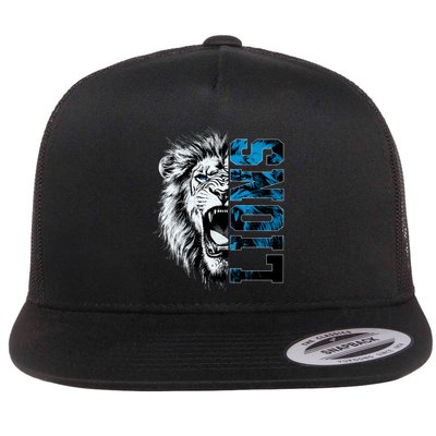 Graphic Lions Name Distressed Classic Lion Name Styles Funny Gift Flatbill Hat