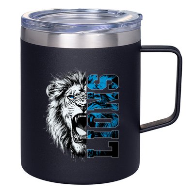 Graphic Lions Name Distressed Classic Lion Name Styles Funny Gift 12oz Stainless Steel Coffee Mug