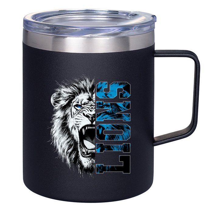 Graphic Lions Name Distressed Classic Lion Name Styles Funny Gift 12oz Stainless Steel Coffee Mug
