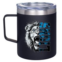 Graphic Lions Name Distressed Classic Lion Name Styles Funny Gift 12oz Stainless Steel Coffee Mug