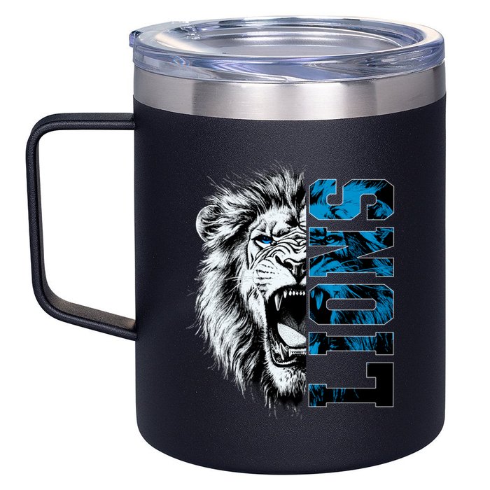 Graphic Lions Name Distressed Classic Lion Name Styles Funny Gift 12oz Stainless Steel Coffee Mug