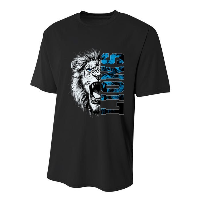 Graphic Lions Name Distressed Classic Lion Name Styles Funny Gift Youth Performance Sprint T-Shirt