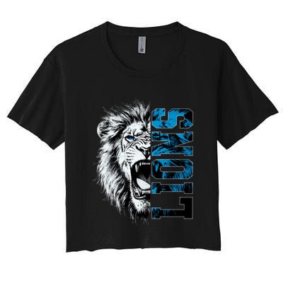 Graphic Lions Name Distressed Classic Lion Name Styles Funny Gift Crop Top