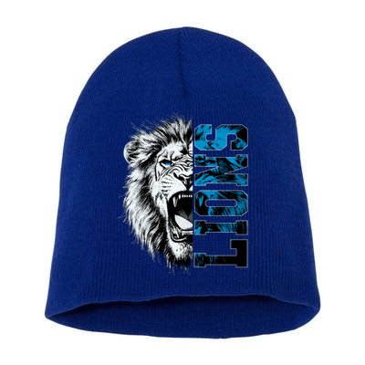 Graphic Lions Name Distressed Classic Lion Name Styles Funny Gift Short Acrylic Beanie