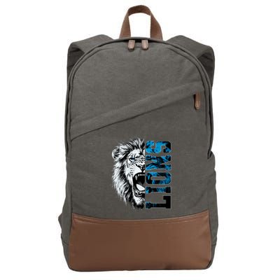 Graphic Lions Name Distressed Classic Lion Name Styles Funny Gift Cotton Canvas Backpack