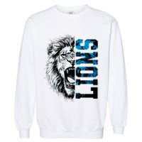 Graphic Lions Name Distressed Classic Lion Name Styles Funny Gift Garment-Dyed Sweatshirt