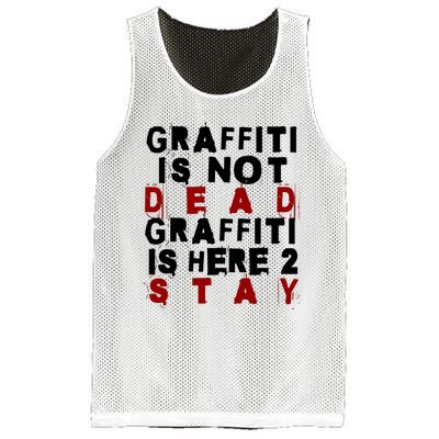 Graffiti Lives On: ItS Here To Stay Not Fade Away! Mesh Reversible Basketball Jersey Tank