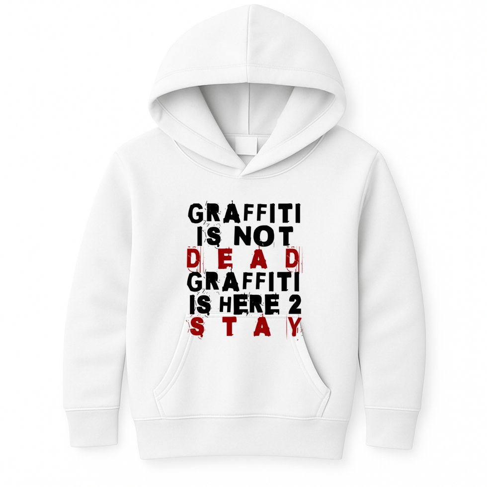 Graffiti Lives On: ItS Here To Stay Not Fade Away! Kids Hoodie