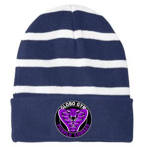 Globo Gym Purple Cobras Gym Striped Beanie with Solid Band