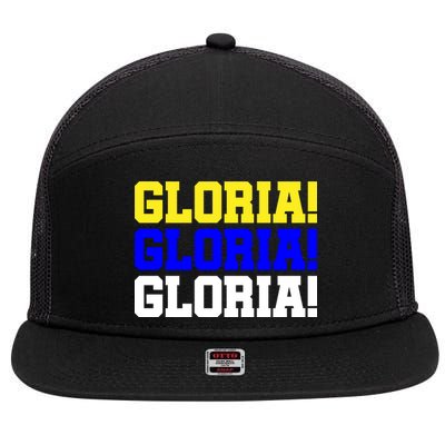 Gloria! Gloria! Gloria! 7 Panel Mesh Trucker Snapback Hat