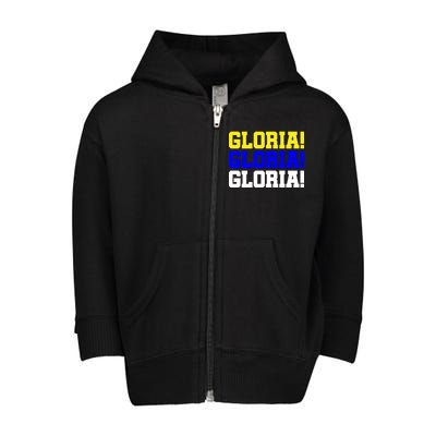 Gloria! Gloria! Gloria! Toddler Zip Fleece Hoodie