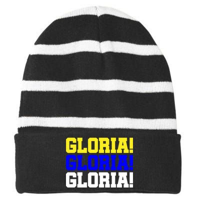 Gloria! Gloria! Gloria! Striped Beanie with Solid Band