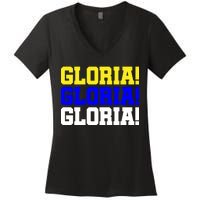 Gloria! Gloria! Gloria! Women's V-Neck T-Shirt