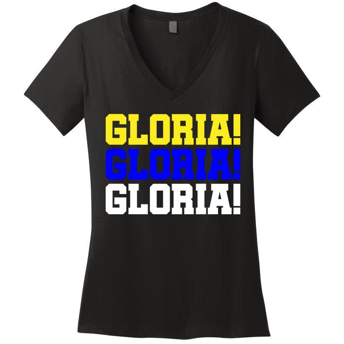 Gloria! Gloria! Gloria! Women's V-Neck T-Shirt