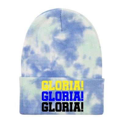 Gloria! Gloria! Gloria! Tie Dye 12in Knit Beanie