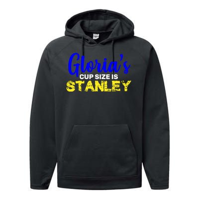 Gloria's Cup size is Stanley  Performance Fleece Hoodie