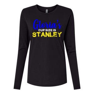 Gloria's Cup size is Stanley  Womens Cotton Relaxed Long Sleeve T-Shirt